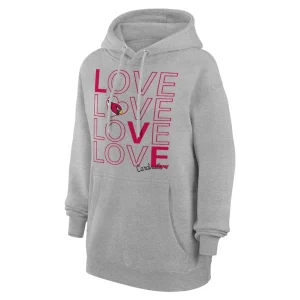 Arizona cardinals g iii 4her by carl banks womens love graphic pullover hoodie Heather gray S