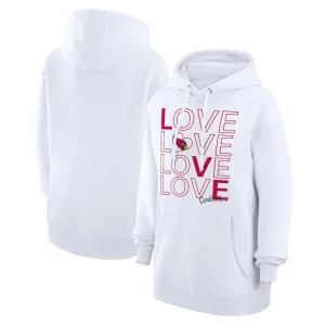 Arizona cardinals g iii 4her by carl banks womens love graphic pullover hoodie White