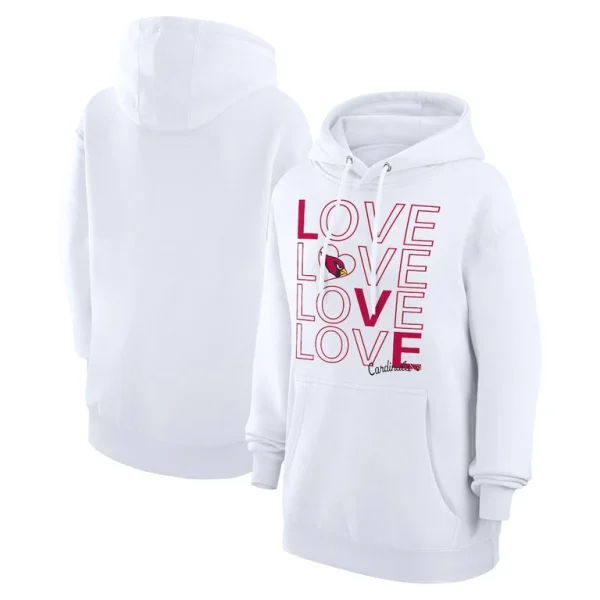 Arizona cardinals g iii 4her by carl banks womens love graphic pullover hoodie White