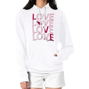 Arizona cardinals g iii 4her by carl banks womens love graphic pullover hoodie White L