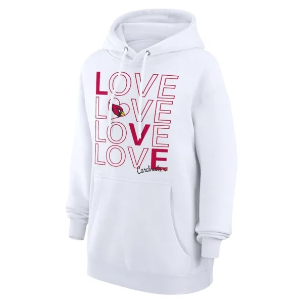 Arizona cardinals g iii 4her by carl banks womens love graphic pullover hoodie White S