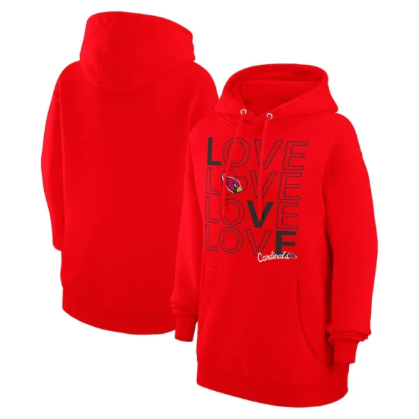 Arizona cardinals g iii 4her by carl banks womens love graphic pullover hoodie cardinal Cardinal