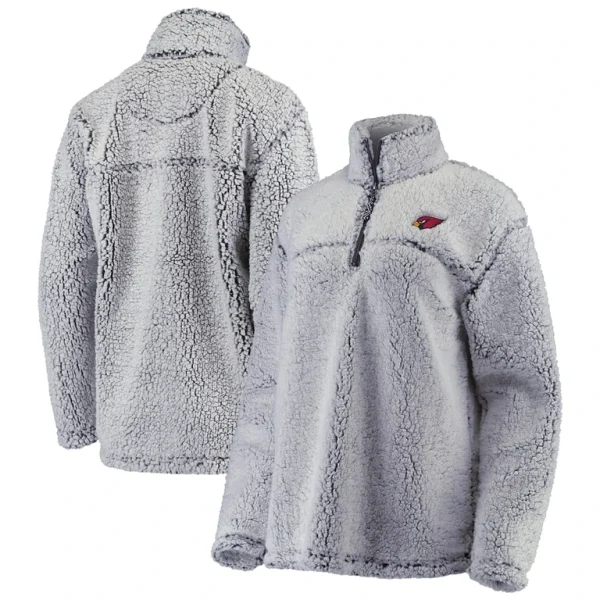 Arizona cardinals g iii 4her by carl banks womens sherpa quarter zip pullover jacket Gray