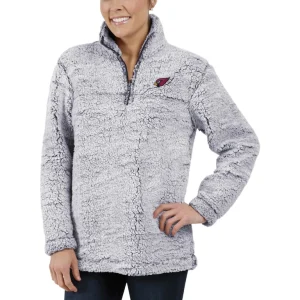 Arizona cardinals g iii 4her by carl banks womens sherpa quarter zip pullover jacket Gray XL