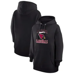 Arizona cardinals g iii 4her by carl banks womens team logo graphic fleece tri blend pullover hoodie Black
