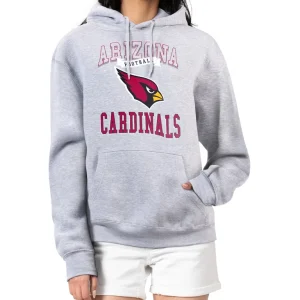 Arizona cardinals g iii 4her by carl banks womens team logo graphic fleece tri blend pullover hoodie Heather gray L