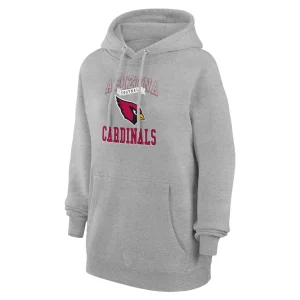 Arizona cardinals g iii 4her by carl banks womens team logo graphic fleece tri blend pullover hoodie Heather gray S