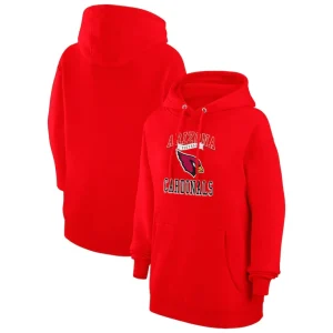 Arizona cardinals g iii 4her by carl banks womens team logo graphic fleece tri blend pullover hoodie Red