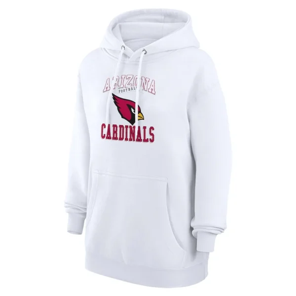 Arizona cardinals g iii 4her by carl banks womens team logo graphic fleece tri blend pullover hoodie White S