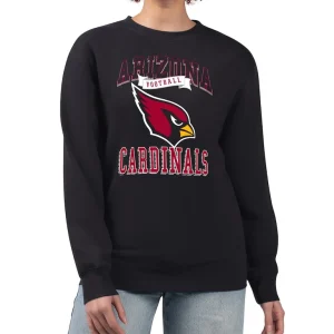 Arizona cardinals g iii 4her by carl banks womens team logo graphic tri blend pullover sweatshirt Black