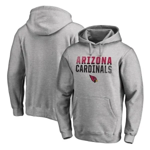 Arizona cardinals iconic collection fade out pullover hoodie Ash