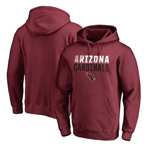 Arizona cardinals iconic collection fade out pullover hoodie cardinal Cardinal
