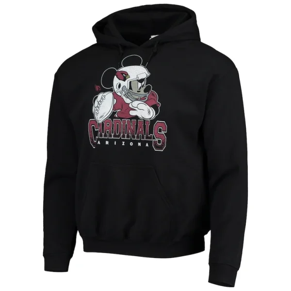 Arizona cardinals junk food disney mickey quarterback pullover hoodie Black M