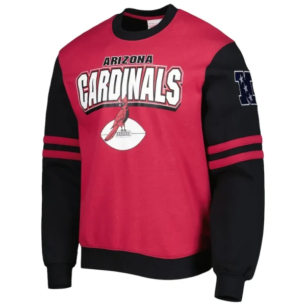 Arizona cardinals mitchell ness all over 2.0 pullover sweatshirt cardinal Cardinal M