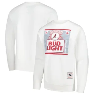 Arizona cardinals mitchell ness x bud light the crest pullover sweatshirt White