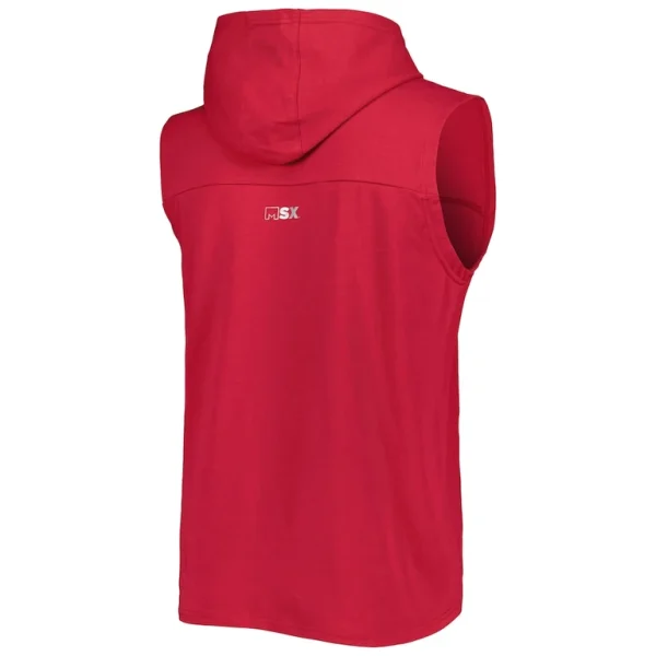 Arizona cardinals msx by michael strahan relay sleeveless pullover hoodie cardinal Cardinal L
