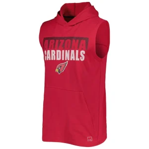 Arizona cardinals msx by michael strahan relay sleeveless pullover hoodie cardinal Cardinal M