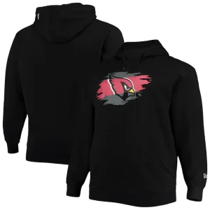 Arizona cardinals new era big tall primary logo pullover hoodie Black