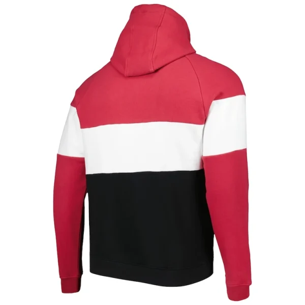 Arizona cardinals new era colorblock current pullover hoodie Blackcardinal L