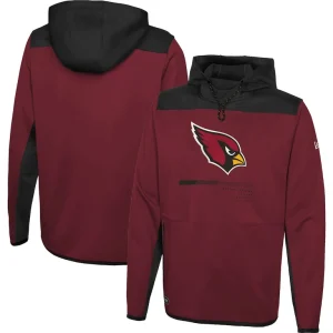 Arizona cardinals new era combine authentic hard hitter pullover hoodie cardinal Cardinal