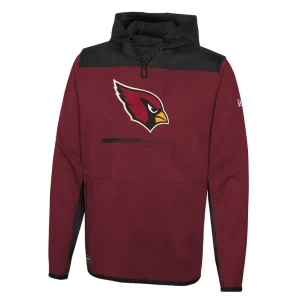 Arizona cardinals new era combine authentic hard hitter pullover hoodie cardinal Cardinal M