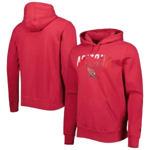 Arizona cardinals new era ink dye pullover hoodie cardinal Cardinal