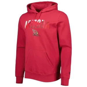 Arizona cardinals new era ink dye pullover hoodie cardinal Cardinal M