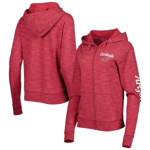 Arizona cardinals new era womens reverse full zip hoodie cardinal Cardinal