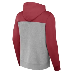 Arizona cardinals nfl x darius rucker collection by achopeca color blocked pullover hoodie Heather gray L