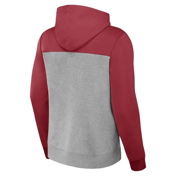 Arizona cardinals nfl x darius rucker collection by achopeca color blocked pullover hoodie Heather gray L