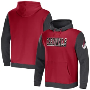 Arizona cardinals nfl x darius rucker collection by achopeca colorblock pullover hoodie Cardinalcharcoal
