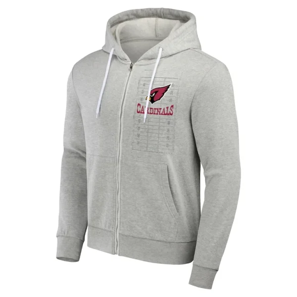Arizona cardinals nfl x darius rucker collection by achopeca domestic full zip hoodie Heather gray M