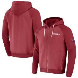Arizona cardinals nfl x darius rucker collection by achopeca raglan full zip hoodie cardinal Cardinal