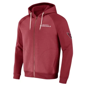 Arizona cardinals nfl x darius rucker collection by achopeca raglan full zip hoodie cardinal Cardinal M