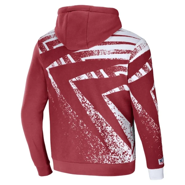 Arizona cardinals nfl x staple all over print pullover hoodie cardinal Cardinal L