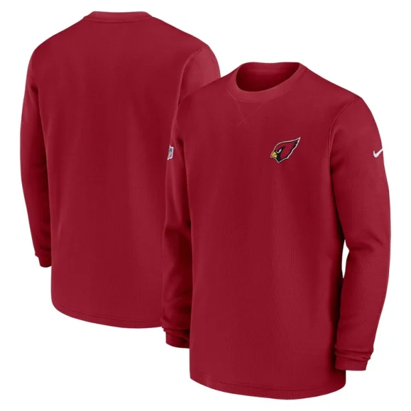 Arizona cardinals nike 2023 sideline throwback heavy brushed waffle long sleeve top Cardinal
