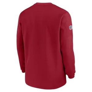 Arizona cardinals nike 2023 sideline throwback heavy brushed waffle long sleeve top Cardinal L