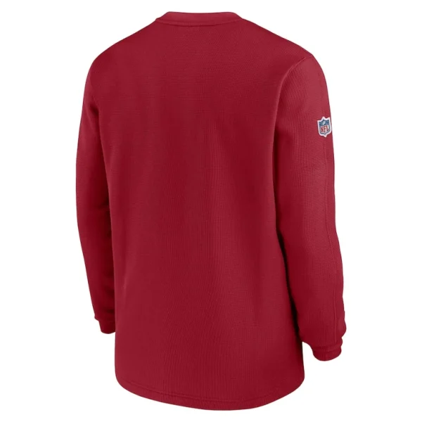 Arizona cardinals nike 2023 sideline throwback heavy brushed waffle long sleeve top Cardinal L