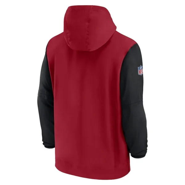 Arizona cardinals nike 202425 sideline pre game player 12 zip hoodie jacket Cardinalblack L