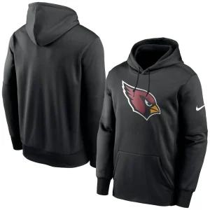 Arizona cardinals nike fan gear primary logo therma performance pullover hoodie Black