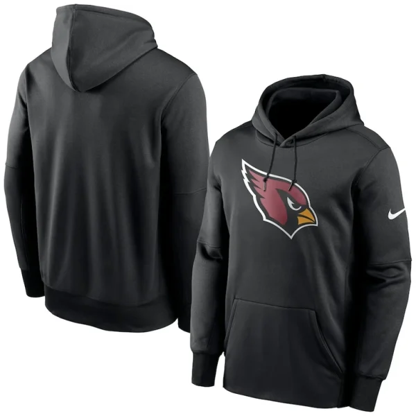 Arizona cardinals nike fan gear primary logo therma performance pullover hoodie Black