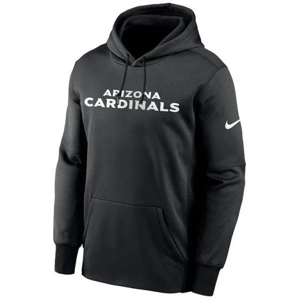 Arizona cardinals nike fan gear wordmark performance pullover hoodie Black M