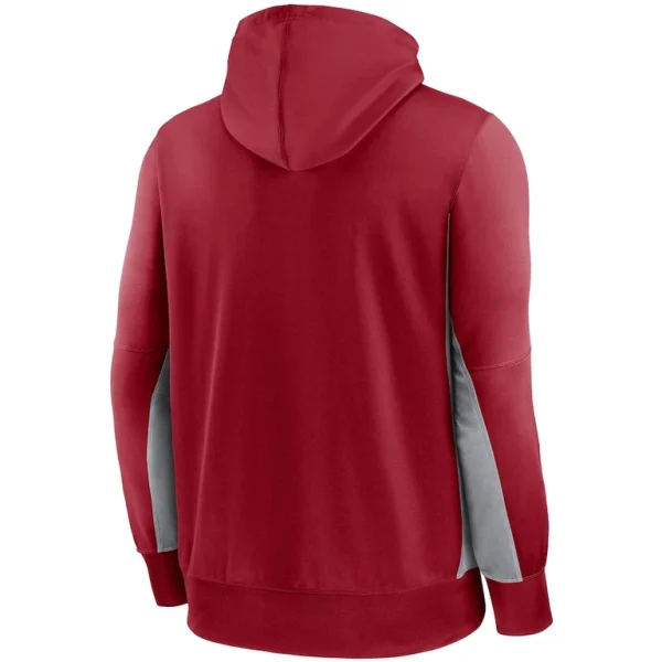 Arizona cardinals nike mascot performance full zip hoodie Cardinalgray L