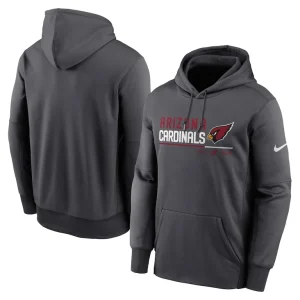 Arizona cardinals nike prime logo name split pullover hoodie anthracite Cardinal