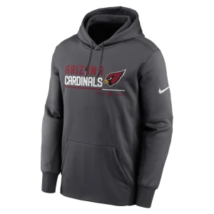 Arizona cardinals nike prime logo name split pullover hoodie anthracite Cardinal M