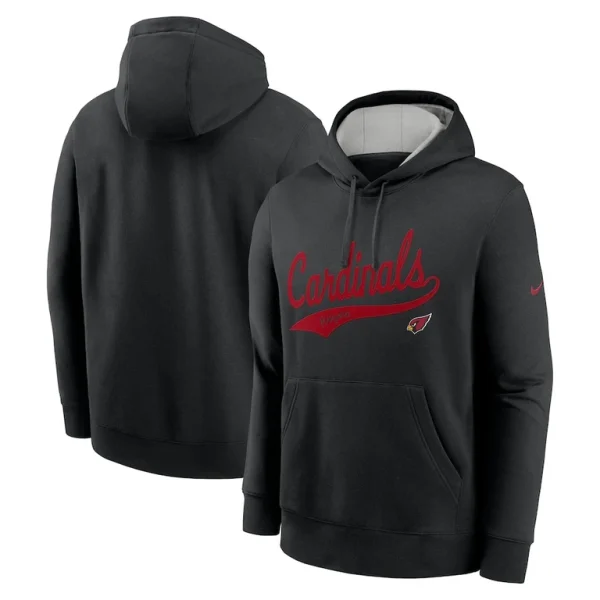 Arizona cardinals nike rewind club logo pullover hoodie Black