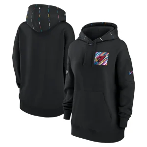 Arizona cardinals nike womens 2023 nfl crucial catch club pullover hoodie Black