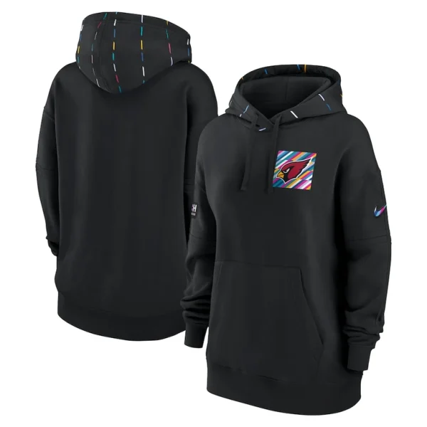 Arizona cardinals nike womens 2023 nfl crucial catch club pullover hoodie Black
