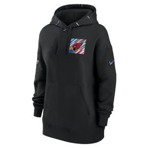 Arizona cardinals nike womens 2023 nfl crucial catch club pullover hoodie Black S