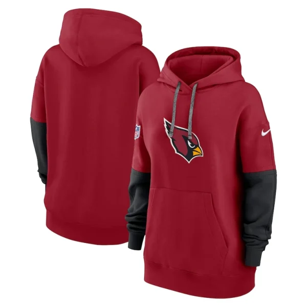Arizona cardinals nike womens 2024 sideline essential fleece pullover hoodie cardinal Cardinal